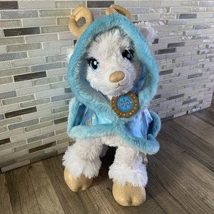 Build A Bear Glisten Reindeer Lights Up Antlers 16" Blue Cape Christmas Plush